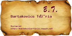 Bartakovics Tíria névjegykártya